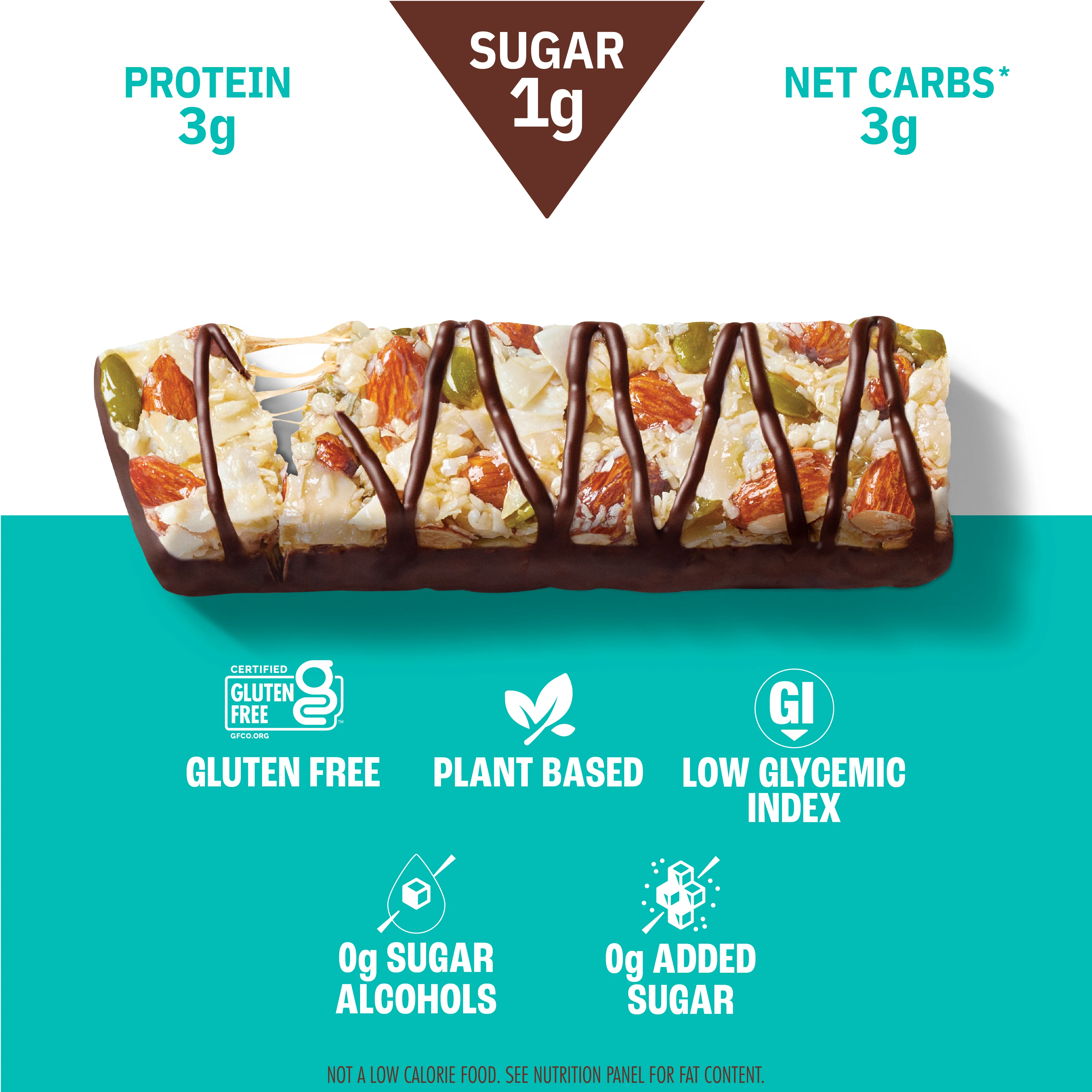 Coconut Almond Dark Chocolate Nut & Seed Bar, 12-Count - Image 3